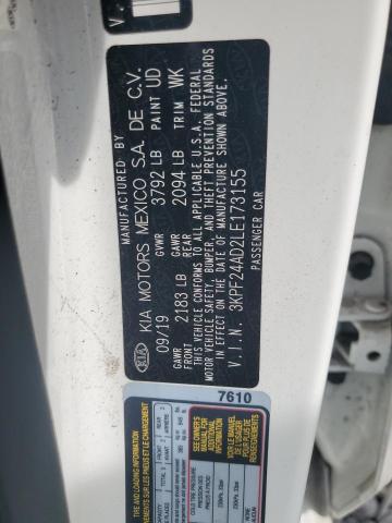 3KPF24AD2LE173155 KIA FORTE FE