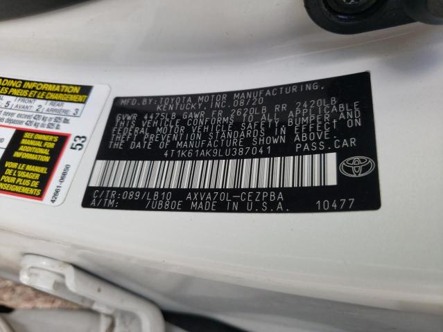 4T1K61AK9LU387041 Toyota Camry XSE 10