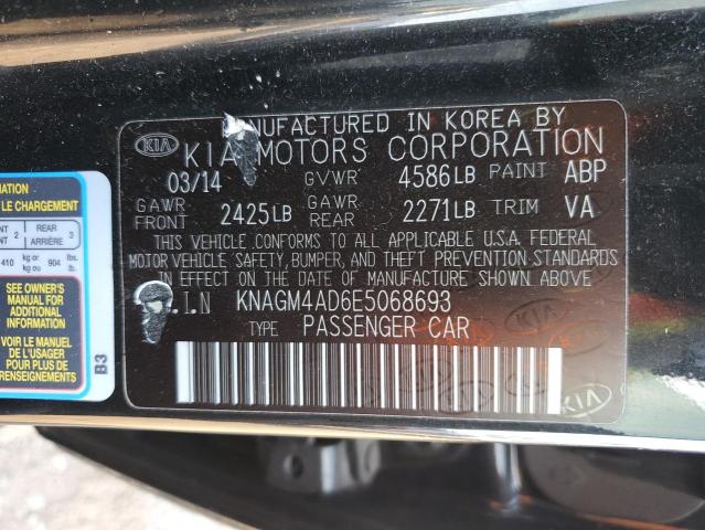 KNAGM4AD6E5068693 KIA OPTIMA HYBRID