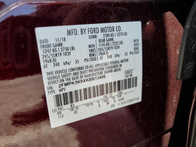 2FMPK3K9XKBB13408 Ford Edge Titanium