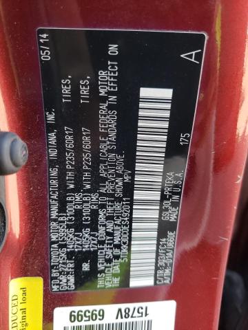5TDKK3DC0ES492011 Toyota SIENNA LE