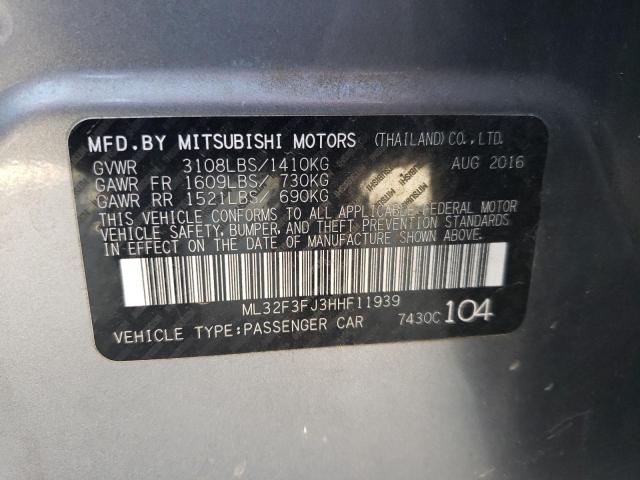 ML32F3FJ3HHF11939 Mitsubishi Mirage G4 Es