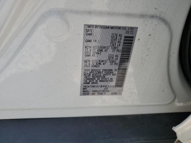 5N1AT2MK5FC846100 Nissan ROGUE S