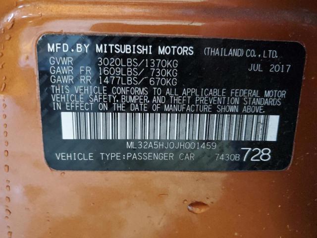 2018 MITSUBISHI MIRAGE GT ML32A5HJ0JH001459