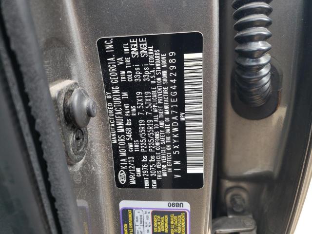 5XYKWDA71EG442989 KIA SORENTO SX