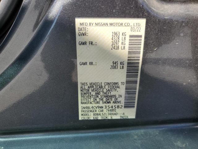 1N4BL4CV9NN354582 Nissan ALTIMA SR