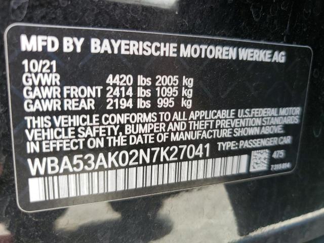 VIN WBA53AK02N7K27041 2022 BMW 2 Series, 228I no.12