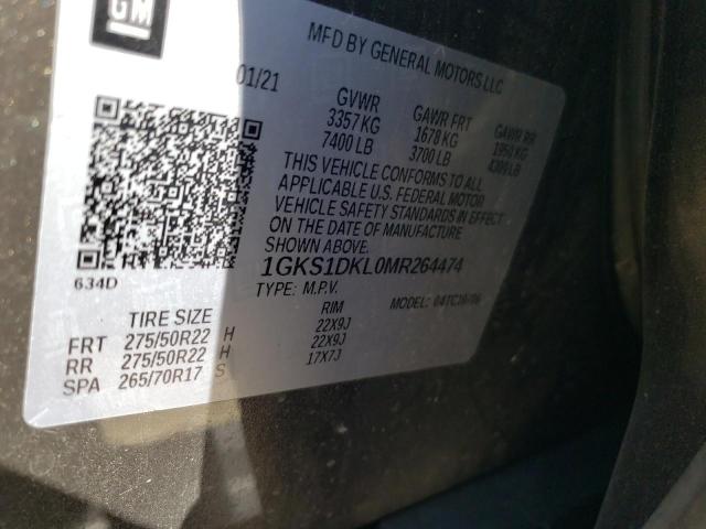 2021 GMC YUKON DENA - 1GKS1DKL0MR264474