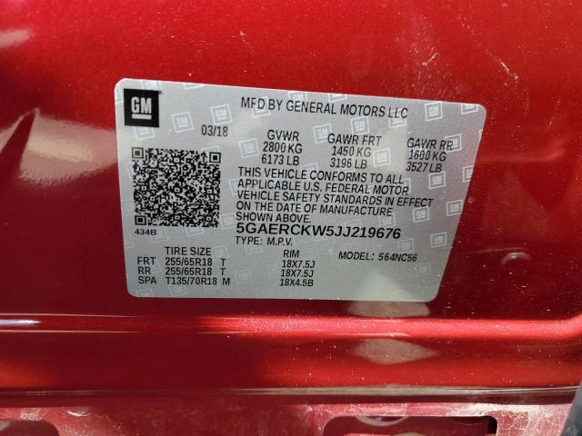 5GAERCKW5JJ219676 Buick Enclave Premium