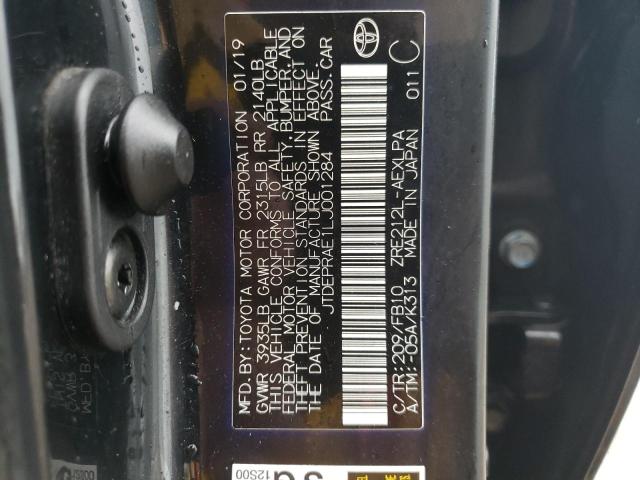 JTDEPRAE1LJ001284 Toyota COROLLA LE