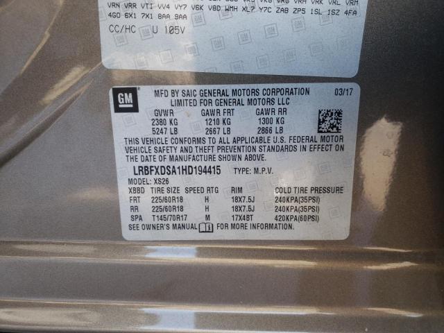 LRBFXDSA1HD194415 Buick Envision Essence