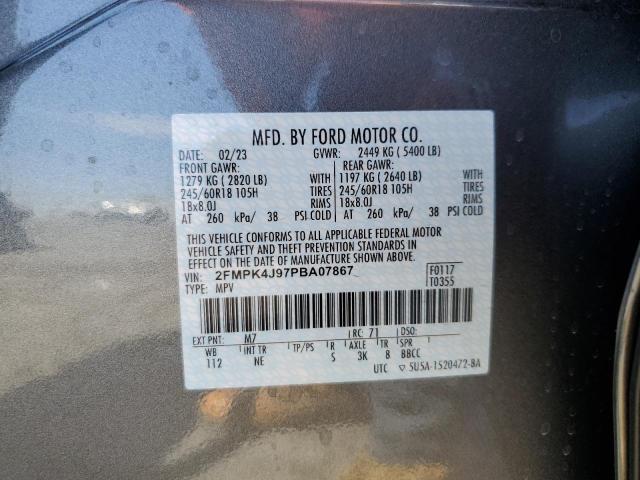 2FMPK4J97PBA07867 Ford EDGE SEL