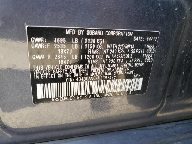 4S4BSANC4H3397472 Subaru Outback 2.5i Limited