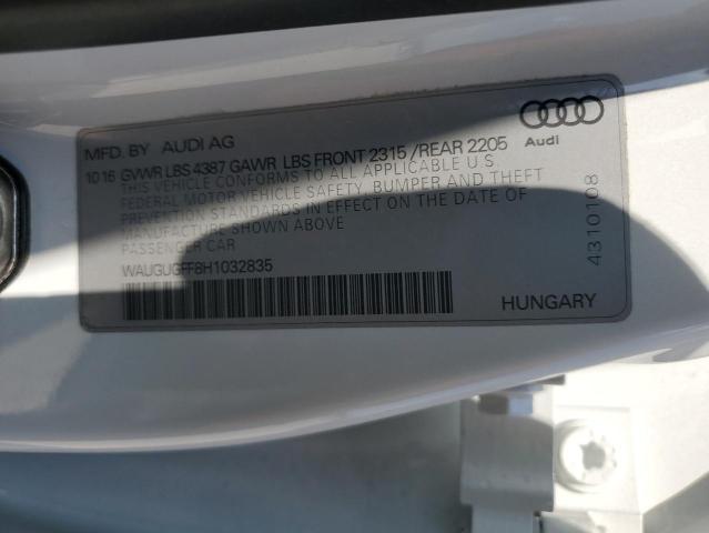 2017 AUDI A3 WAUGUGFF8H1032835