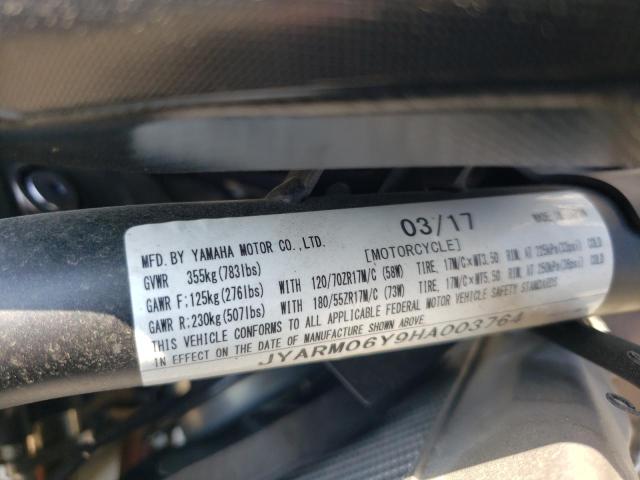 2017 YAMAHA FZ07 C JYARM06Y9HA003764