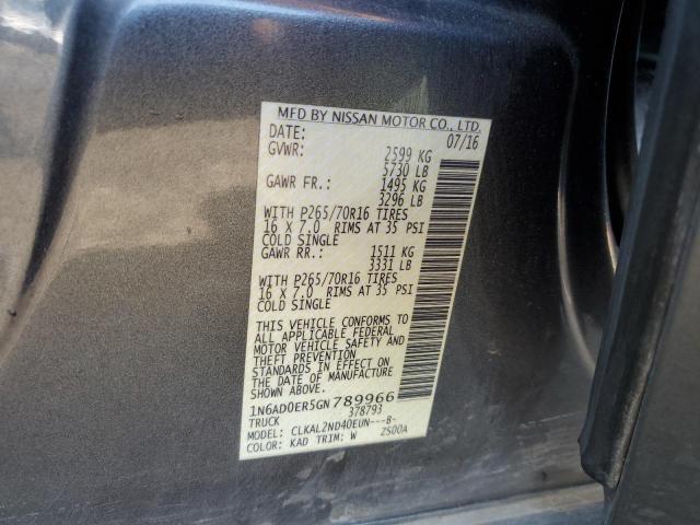 1N6AD0ER5GN789966 Nissan FRONTIER S