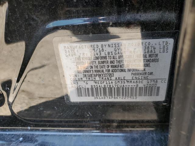 3N1AB7AP8KY227953 | 2019 Nissan sentra s