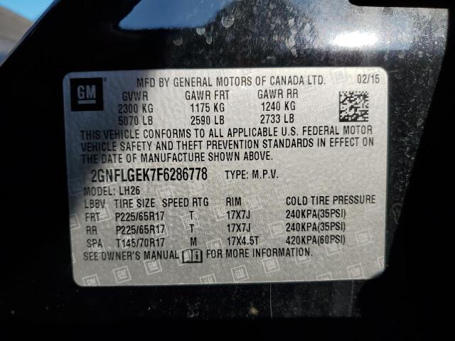 2015 CHEVROLET EQUINOX LT - 2GNFLGEK7F6286778