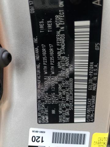 5TDYZ3DC3HS888699 Toyota SIENNA XLE