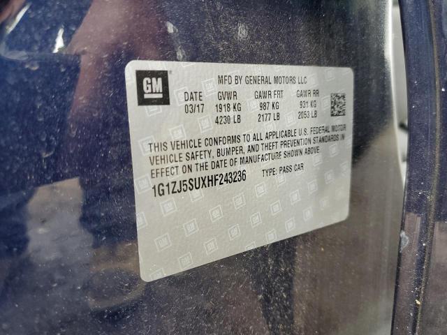 2017 CHEVROLET MALIBU HYB - 1G1ZJ5SUXHF243236