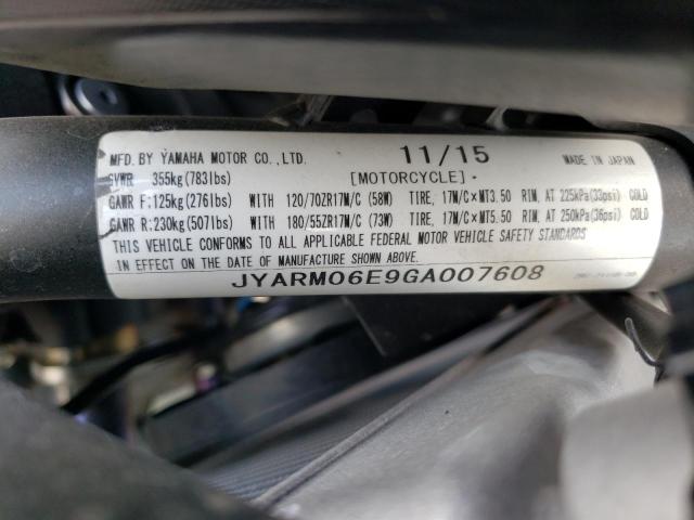 2016 YAMAHA FZ07 JYARM06E9GA007608