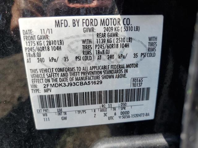 2FMDK3J93CBA51629 2012 FORD EDGE, photo no. 13