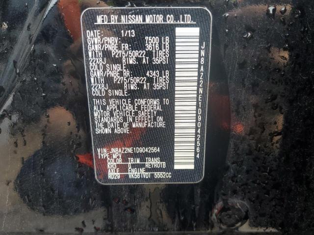 VIN: JN8AZ2NE1D9042564 Auction: COPART Lot: 64847453 Location: MI - DETROIT VIN: JN8AZ2NE1D9042564 INFINITI QX56 2013 BLACK Photo 13