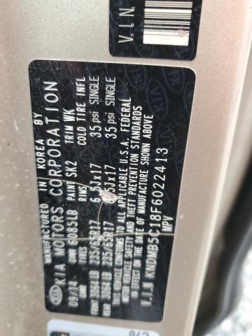 KNDMB5C18F6022413 | 2015 KIA sedona lx