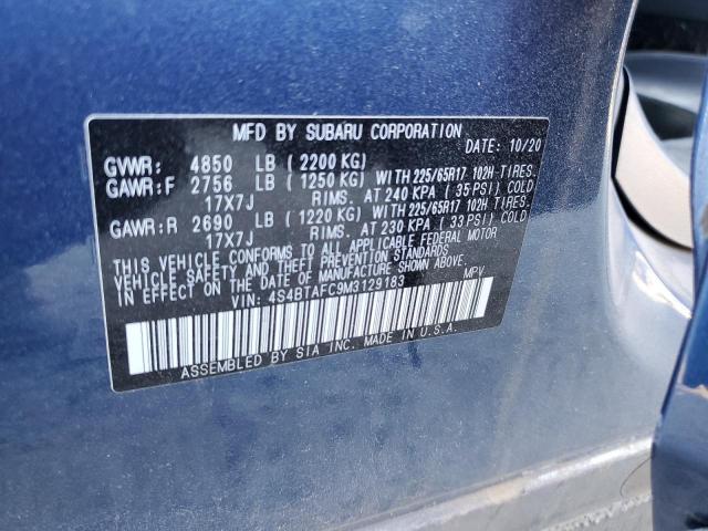 4S4BTAFC9M3129183 Subaru Outback Premium