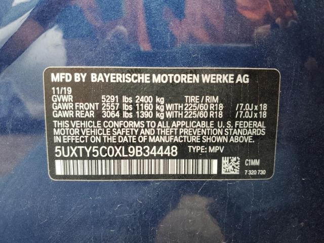 5UXTY5C0XL9B34448 2020 BMW X3, photo no. 12