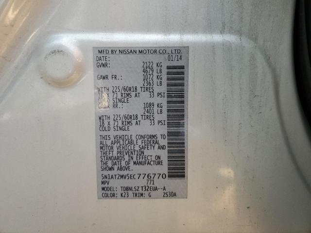 5N1AT2MV5EC776770 Nissan ROGUE S