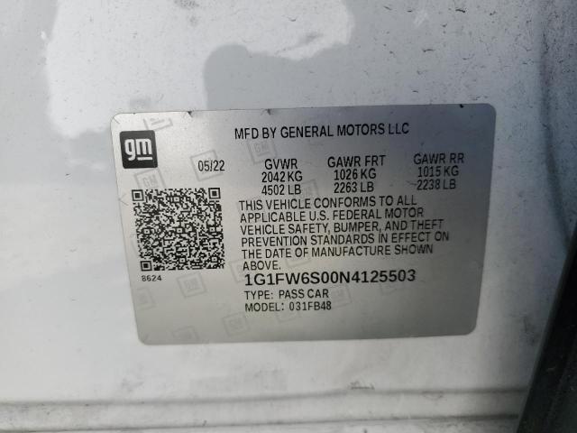 1G1FW6S00N4125503 Chevrolet Bolt EV 1L 13