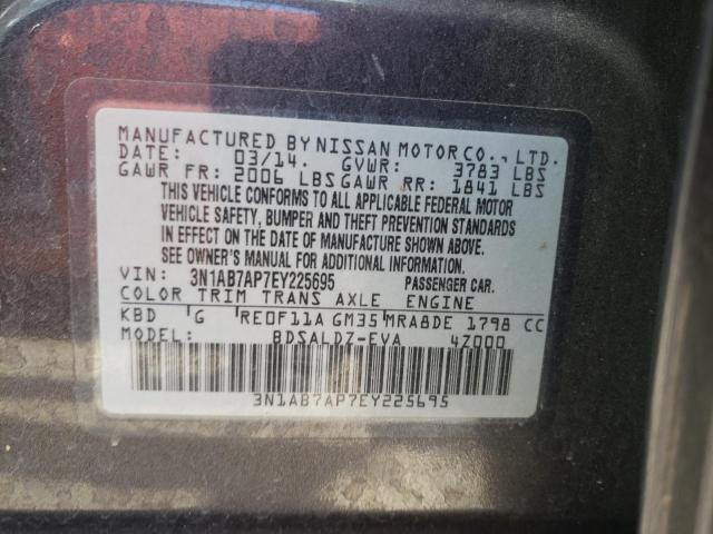 3N1AB7AP7EY225695 Nissan SENTRA S