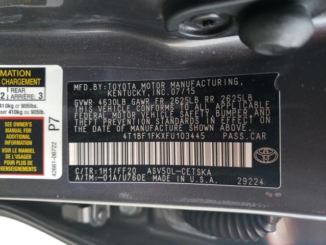 4T1BF1FKXFU103445 Toyota CAMRY LE