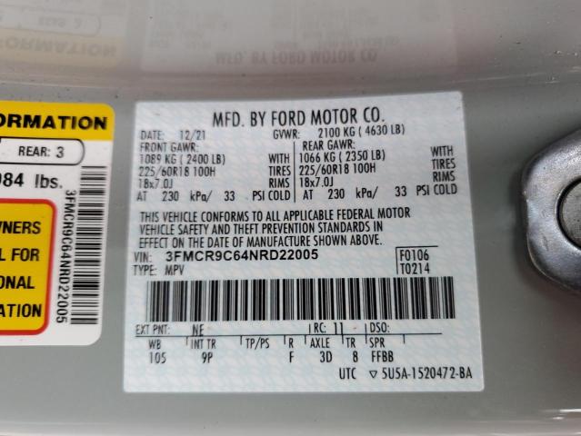 3FMCR9C64NRD22005 Ford Bronco Sport Outer Banks