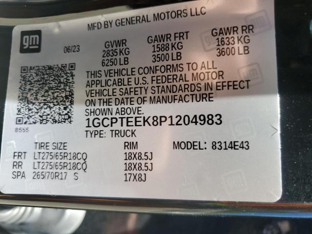 2023 CHEVROLET COLORADO T - 1GCPTEEK8P1204983