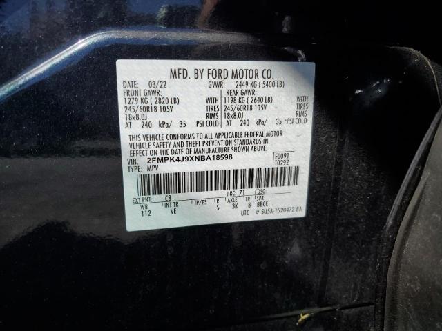 2FMPK4J9XNBA18598 2022 FORD EDGE, photo no. 13