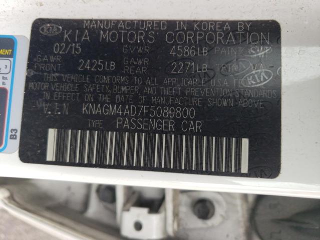 KNAGM4AD7F5089800 KIA OPTIMA HYBRID