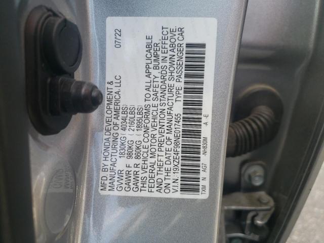 19XZE4F98NE017455 | 2022 HONDA INSIGHT TO