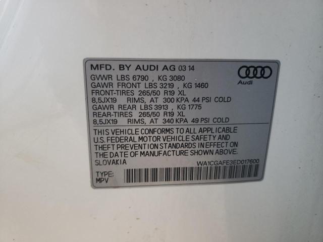 WA1CGAFE3ED017600 | 2014 AUDI Q7 PREMIUM