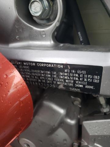 2003 SUZUKI SV650S - JS1VP53A832102958