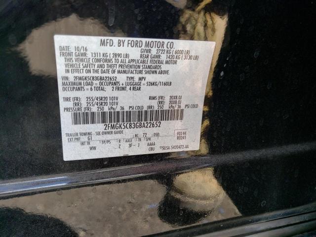 2FMGK5C83GBA22652 Ford FLEX SEL