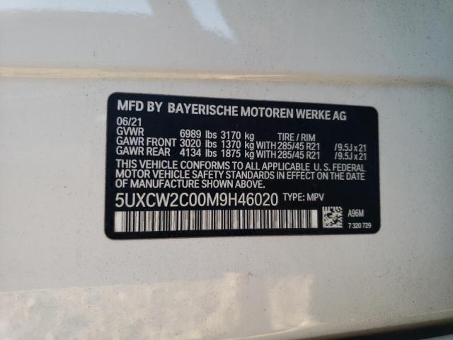 VIN 5UXCW2C00M9H46020 2021 BMW X7, Xdrive40I no.13