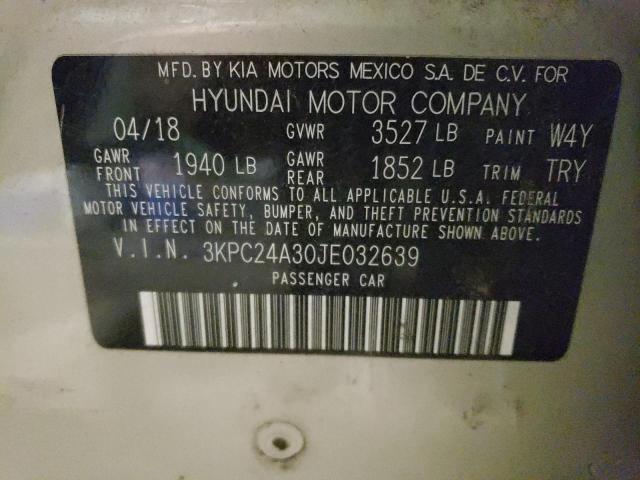 2018 HYUNDAI ACCENT - 3KPC24A30JE032639