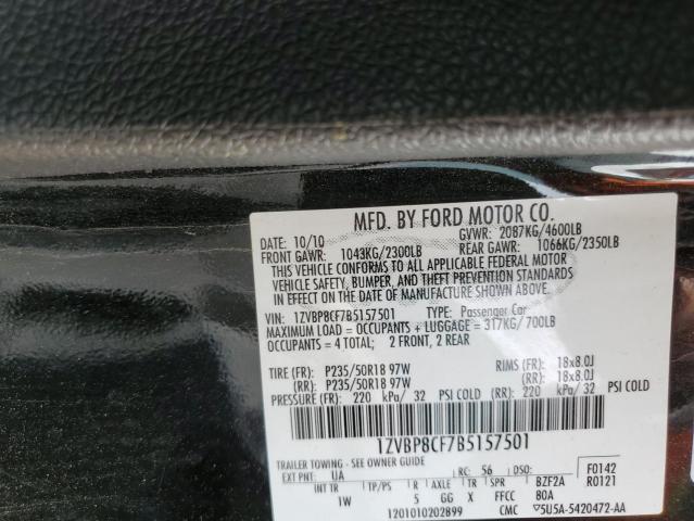 1ZVBP8CF7B5157501 2011 FORD MUSTANG - Image 12