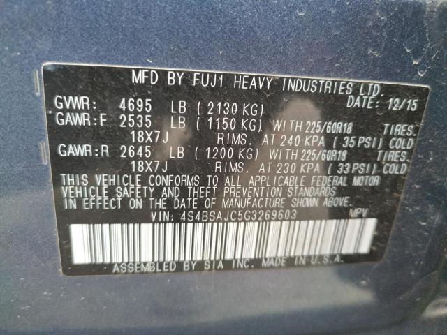 4S4BSAJC5G3269603 Subaru Outback 2.5i Limited