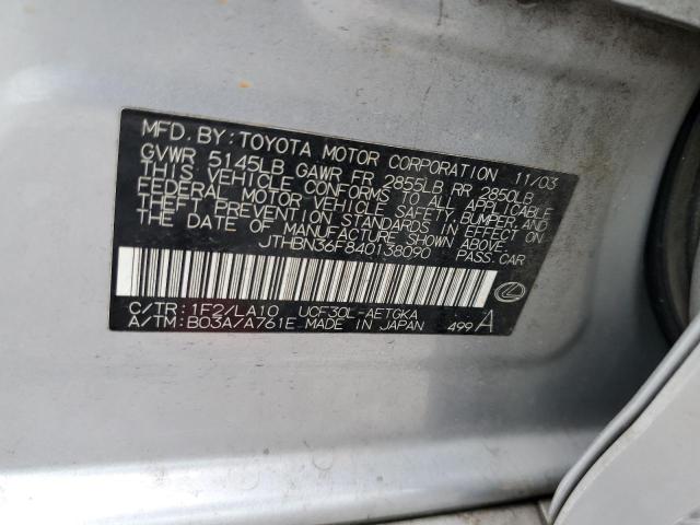 2019 LEXUS LS 430 JTHBN36F840138090