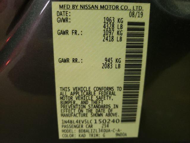 1N4BL4EV5LC150240 Nissan ALTIMA SL