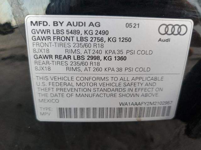 WA1AAAFY2M2102957 2021 AUDI Q5, photo no. 13