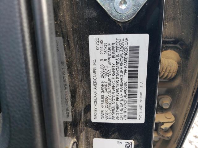 1HGCV2F34LA005892 | 2020 HONDA ACCORD SPO